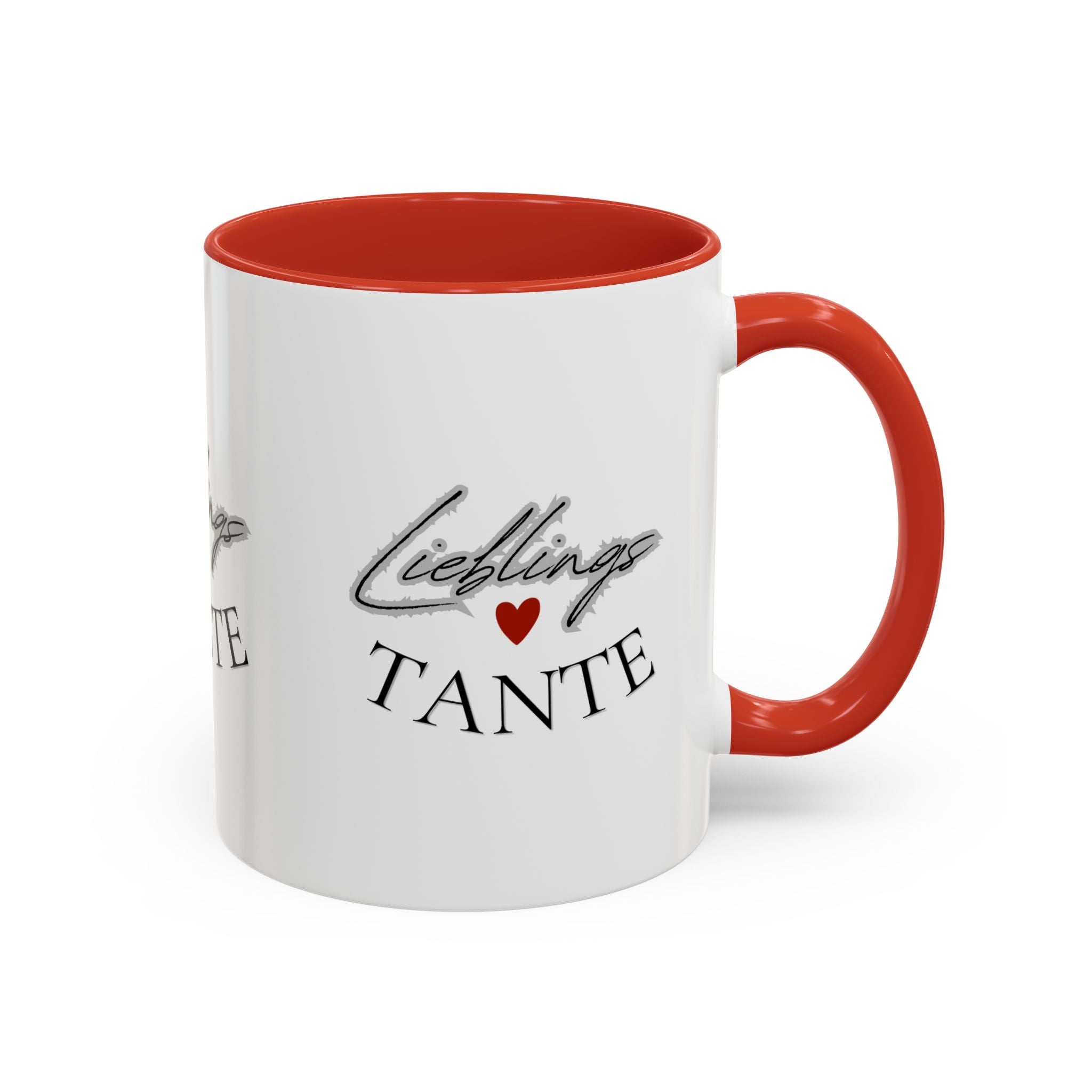 Lieblings Tante Kaffeebecher — Akzent-Keramiktasse mit Herz (11/15oz)