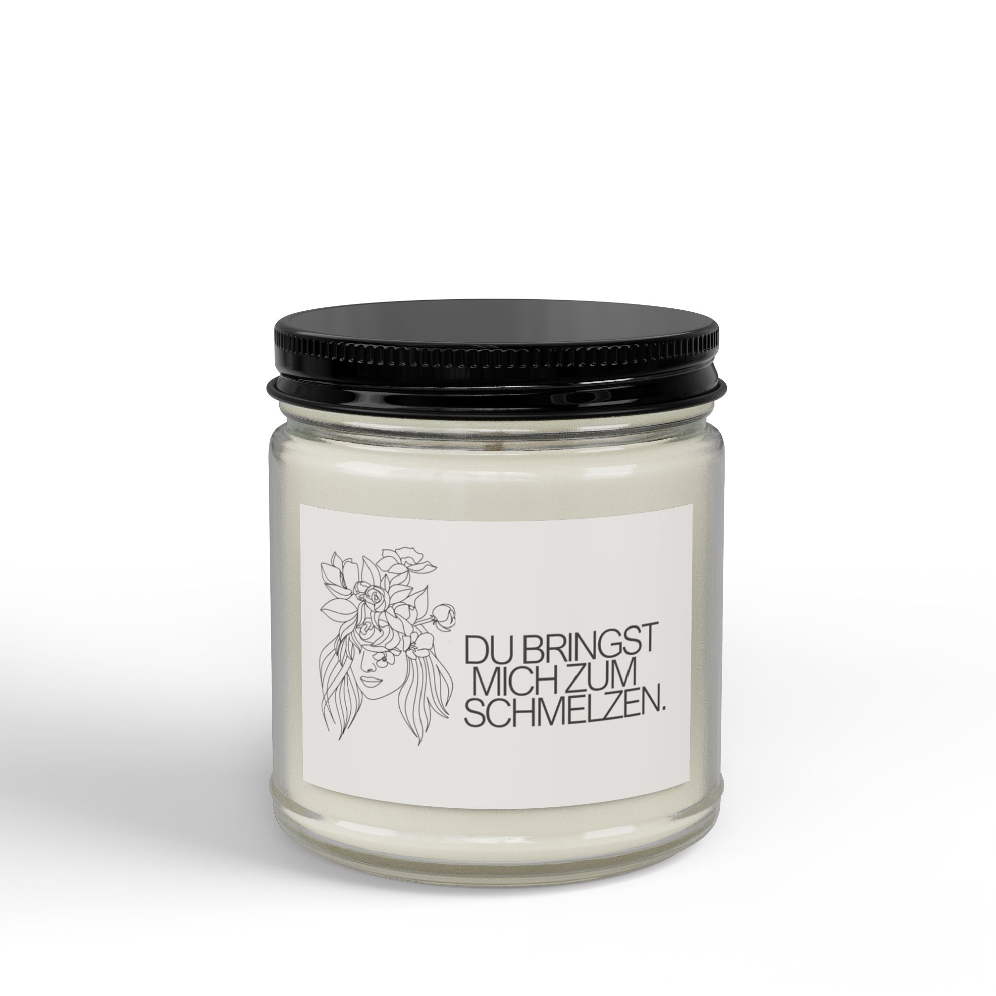 Minimalistische Sojakerze im Glas • Handgegossen Duftkerze Bio Sojawachs • Bernstein Glas Kerze Vegan • Geschenk für Sie Einzug