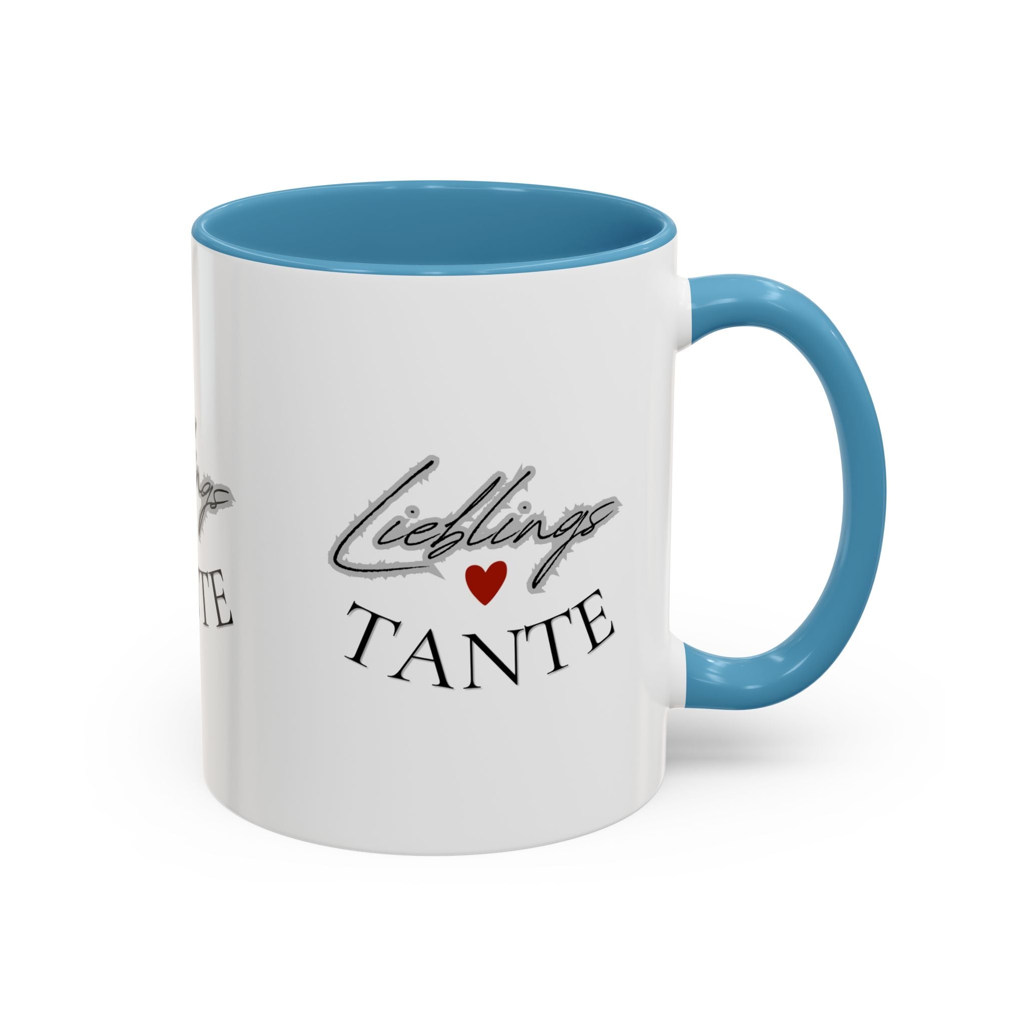 Lieblings Tante Kaffeebecher — Akzent-Keramiktasse mit Herz (11/15oz)