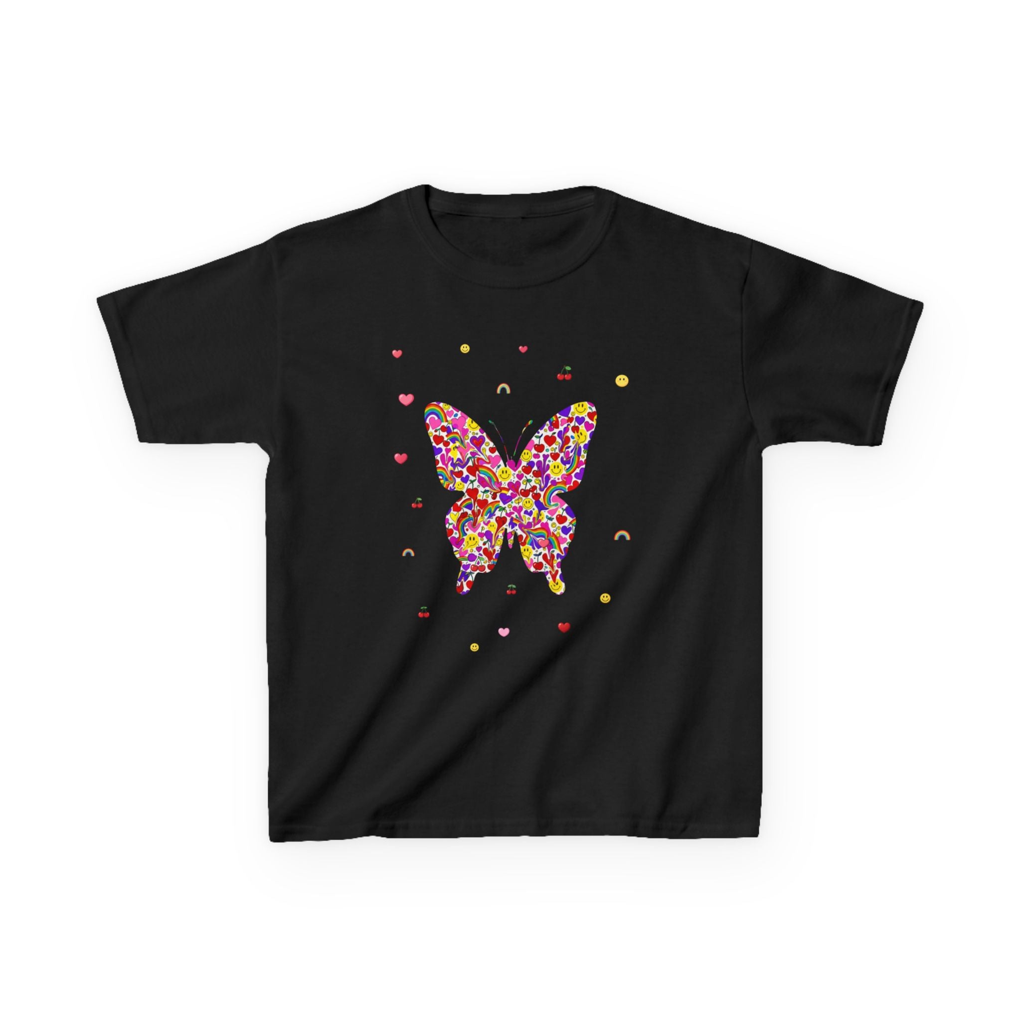 Kinder Baumwoll-T-Shirt „Konfetti-Schmetterling“ | Zertifiziertes Canvas-Shirt