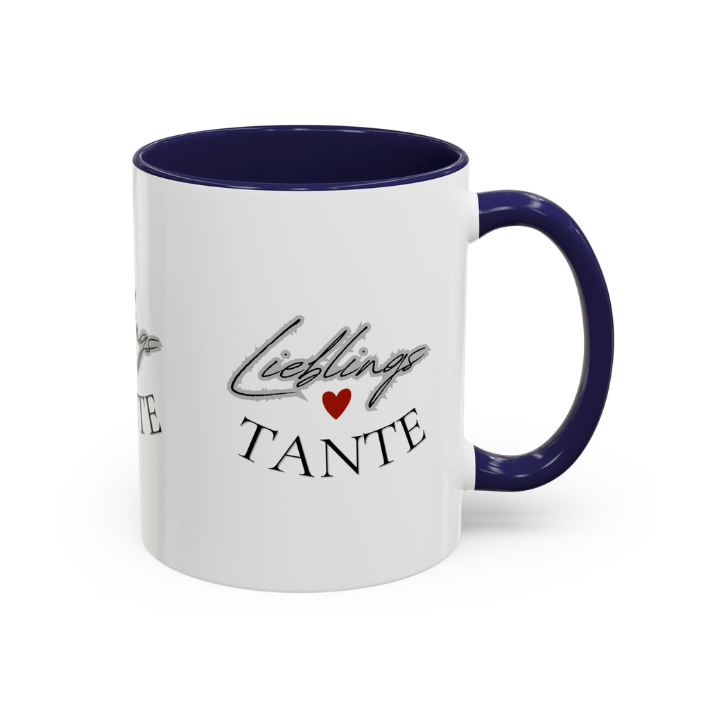Lieblings Tante Kaffeebecher — Akzent-Keramiktasse mit Herz (11/15oz)