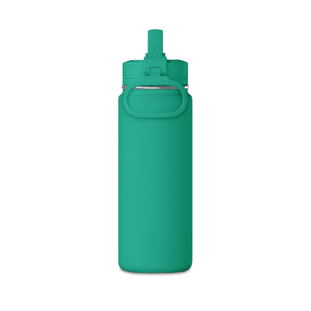 Personalisierte Trinkflasche Kinder mit Strohhalm | Edelstahl Trinkflasche Schule, Auslaufsicher Thermoflasche Kindergarten 590ml