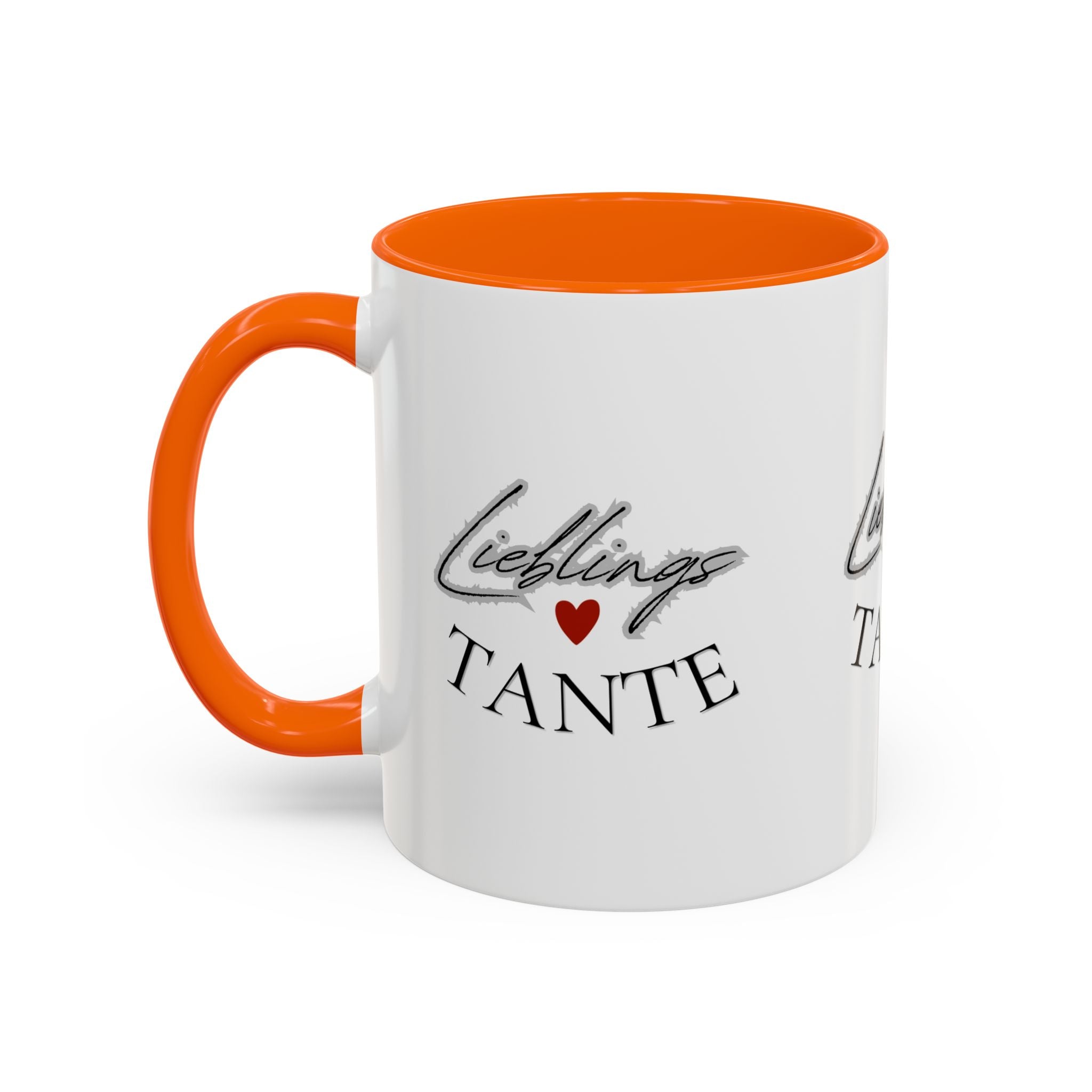 Lieblings Tante Kaffeebecher — Akzent-Keramiktasse mit Herz (11/15oz)