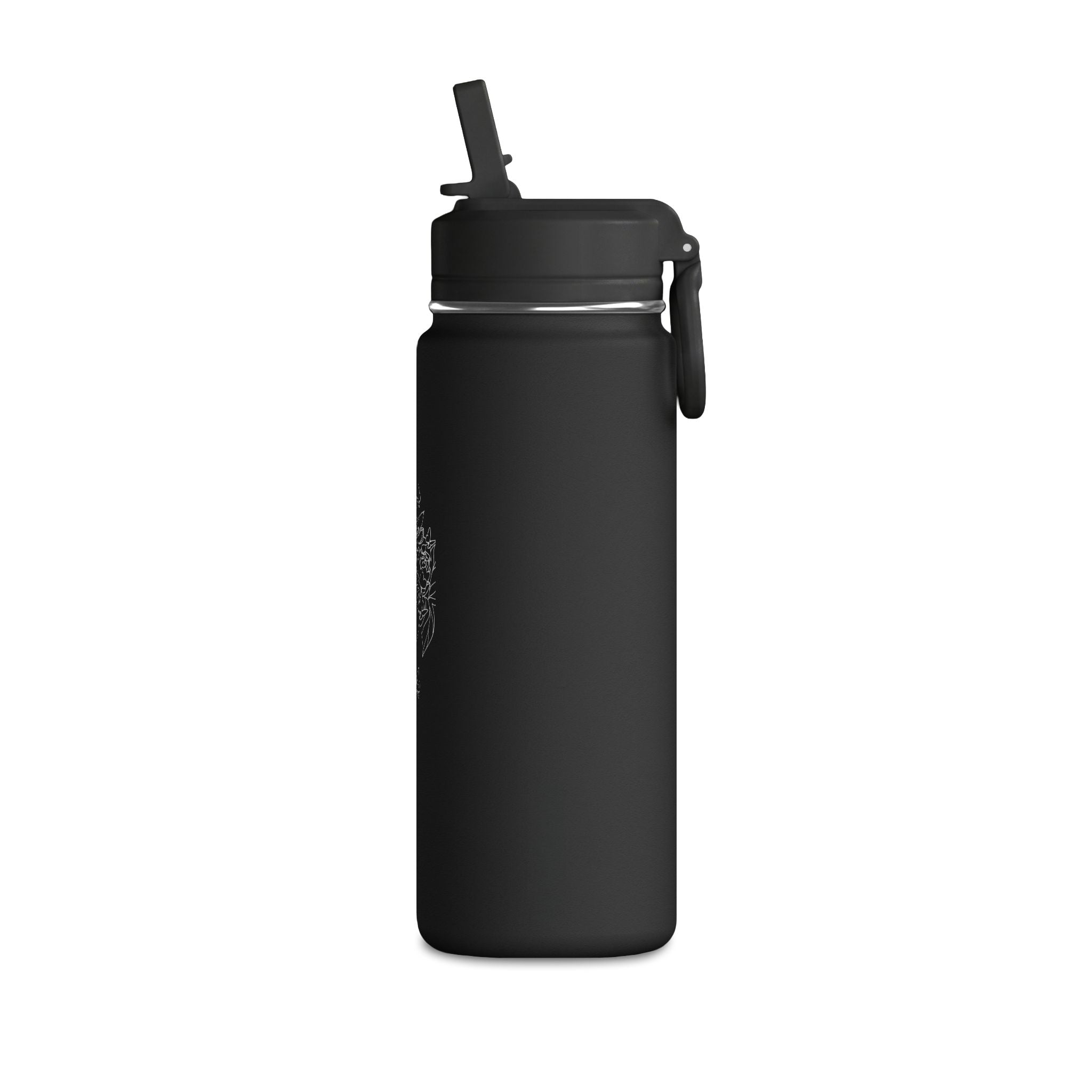 Personalisierte Trinkflasche Kinder mit Strohhalm | Edelstahl Trinkflasche Schule, Auslaufsicher Thermoflasche Kindergarten 590ml
